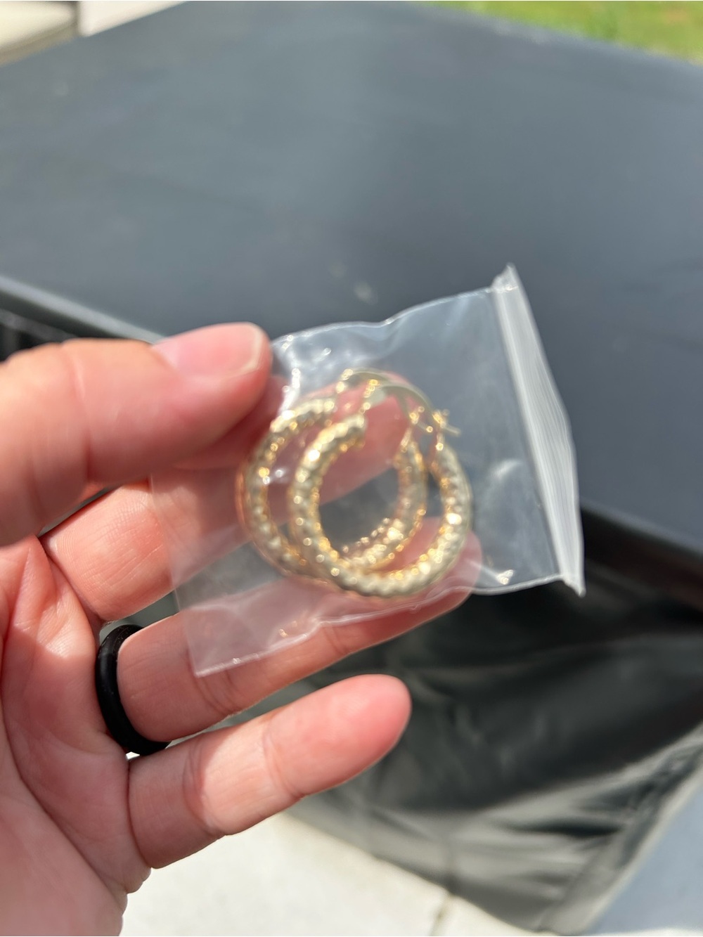 🔥$2 Gold Textured Hoop Earrings - Women's Jewelry